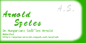 arnold szeles business card